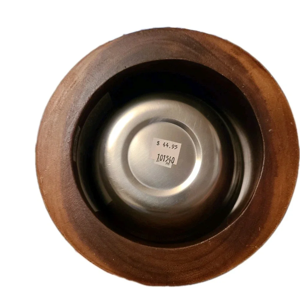 Dog Bowl Stand Acacia Wood 6 3/4